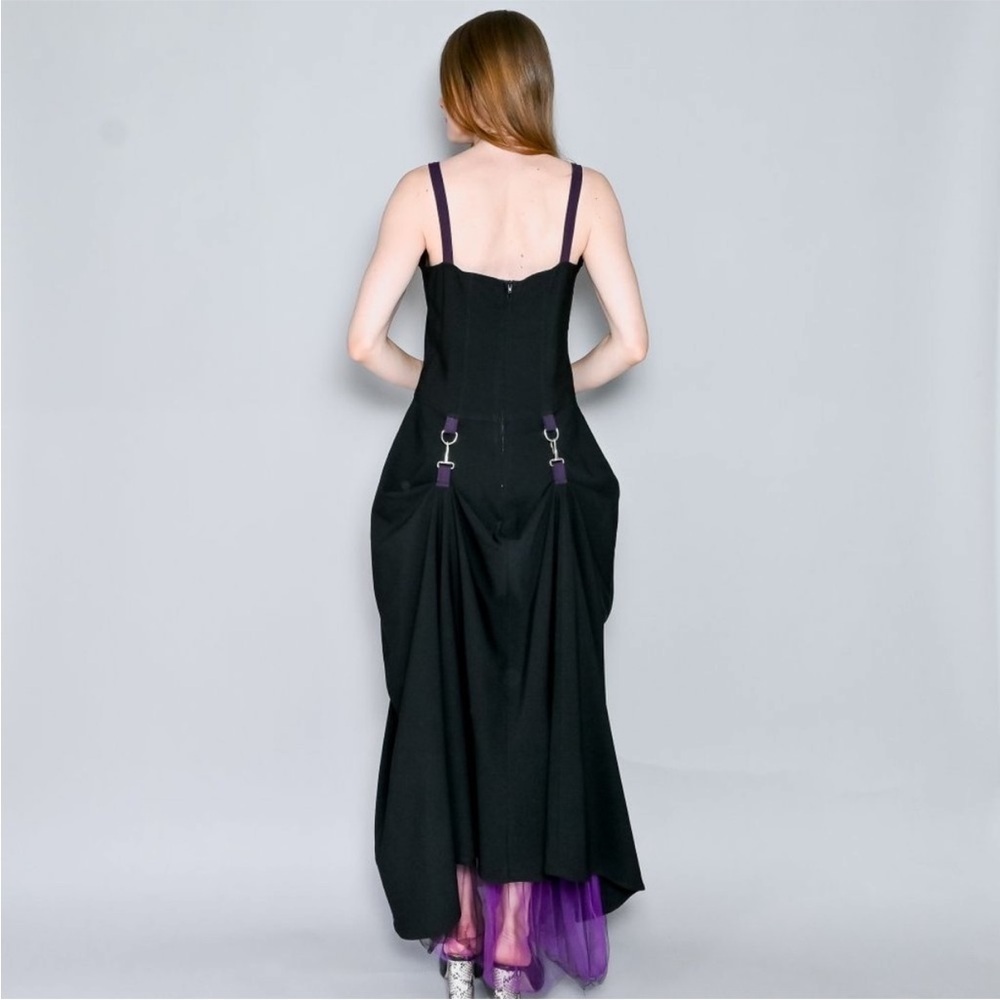 Lip Service Garter Hook Goth Ball Gown Dress L - Picture 6 of 13